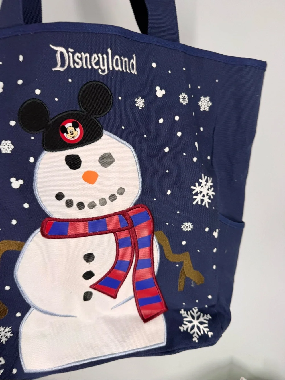 Disney Parks Navy Canvas Tote with Castle Label